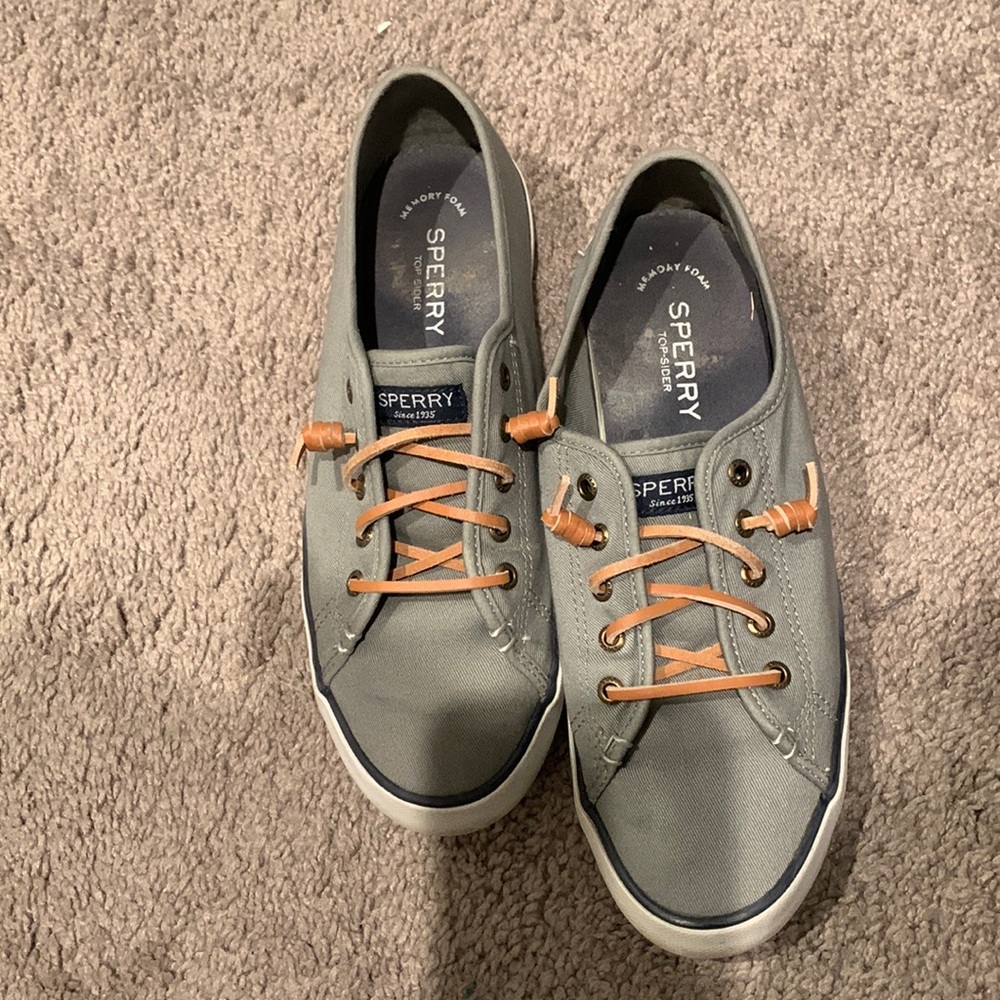 Grey Sperry sneakers